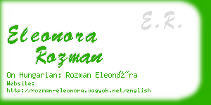 eleonora rozman business card